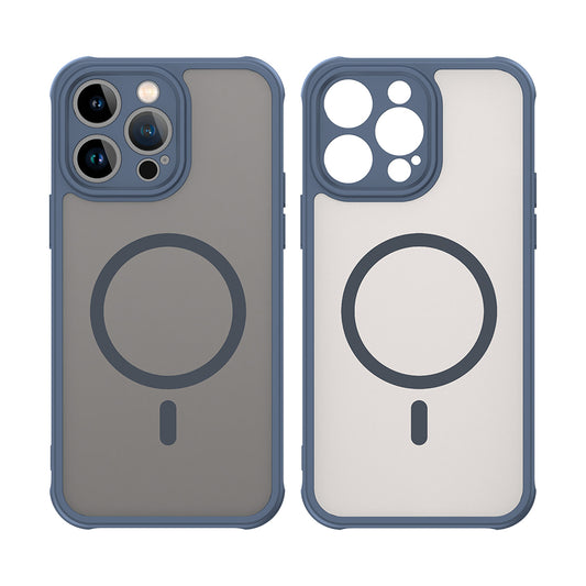 Custodia MagSafe per Apple iPhone 14 Pro Max, Techsuit, HaloFrost II, Blu Navy