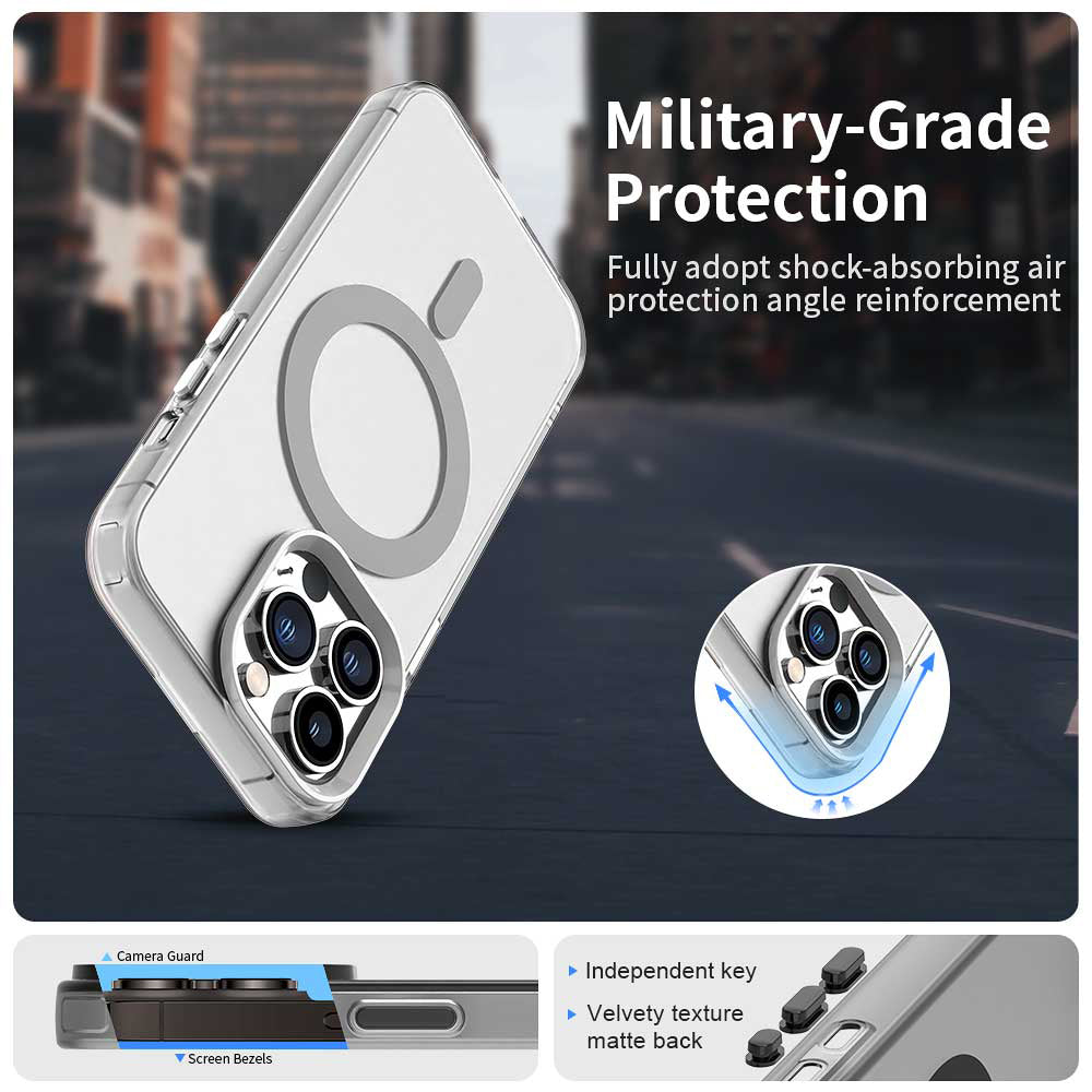 Custodia MagSafe per Apple iPhone 14 Pro, Techsuit, CandyCase, Bianca