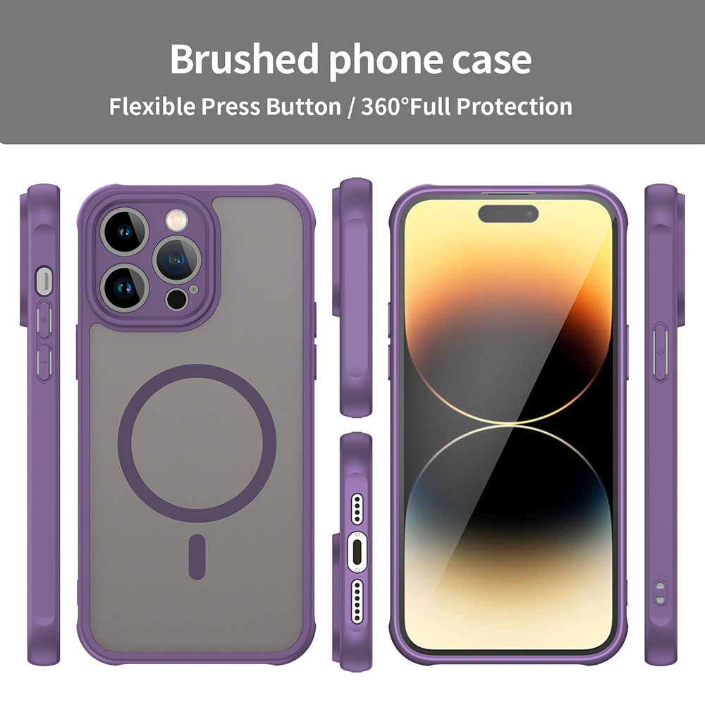 Custodia MagSafe per Apple iPhone 14 Pro, Techsuit, HaloFrost II, Viola
