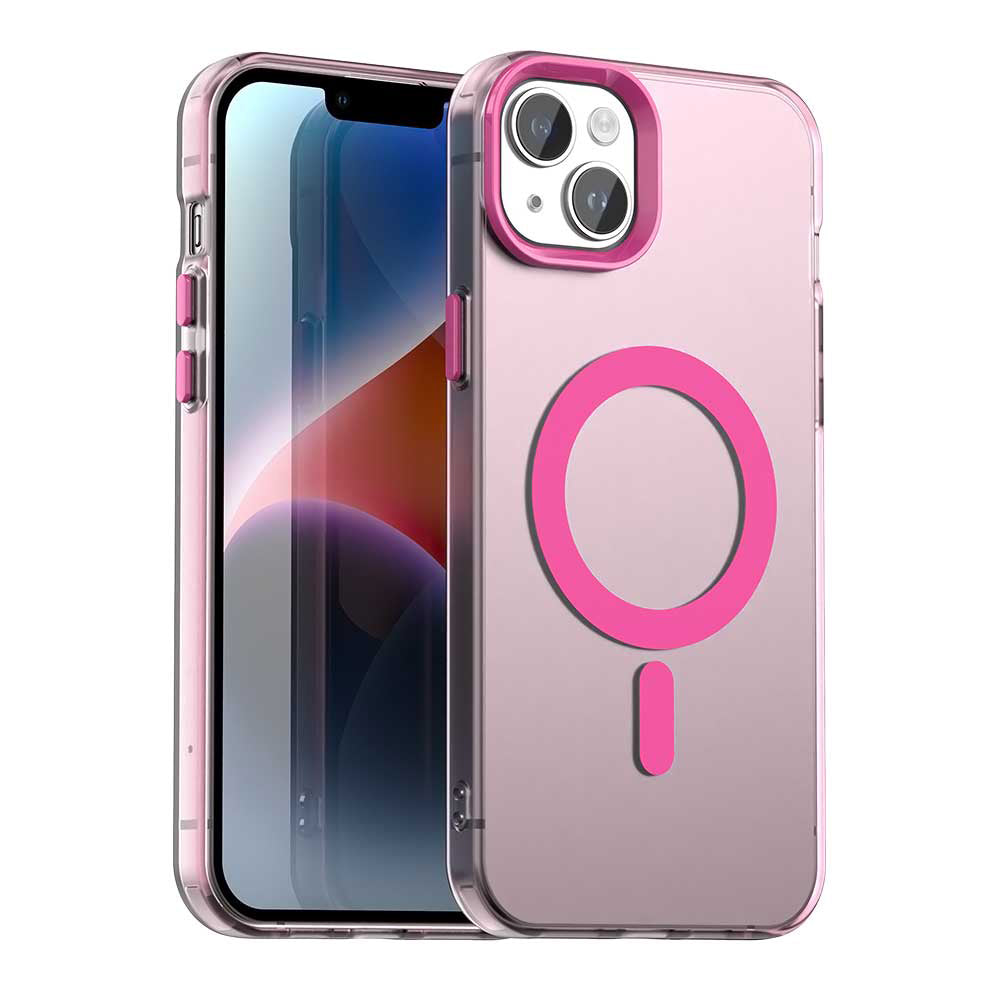 Custodia MagSafe per Apple iPhone 14, Techsuit, CandyCase, Rosa