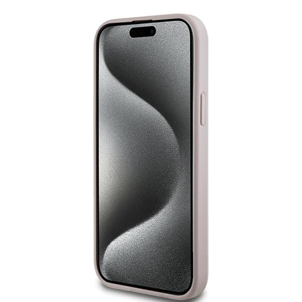 MagSafe Case for Apple iPhone 15, Guess, 4G Collection, Pink