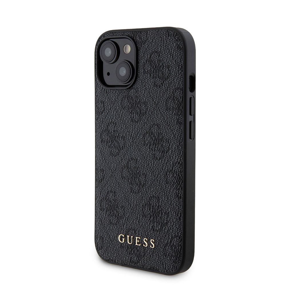 Custodia MagSafe per Apple iPhone 15, Guess, Powerbank 4G Metal Logo, Nera