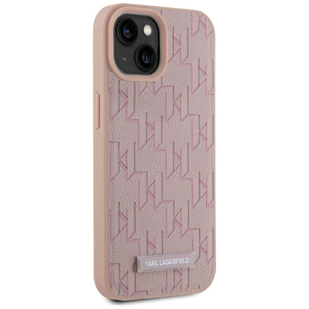 Custodia MagSafe per Apple iPhone 15, Karl Lagerfeld, Hot Stamp, Rosa