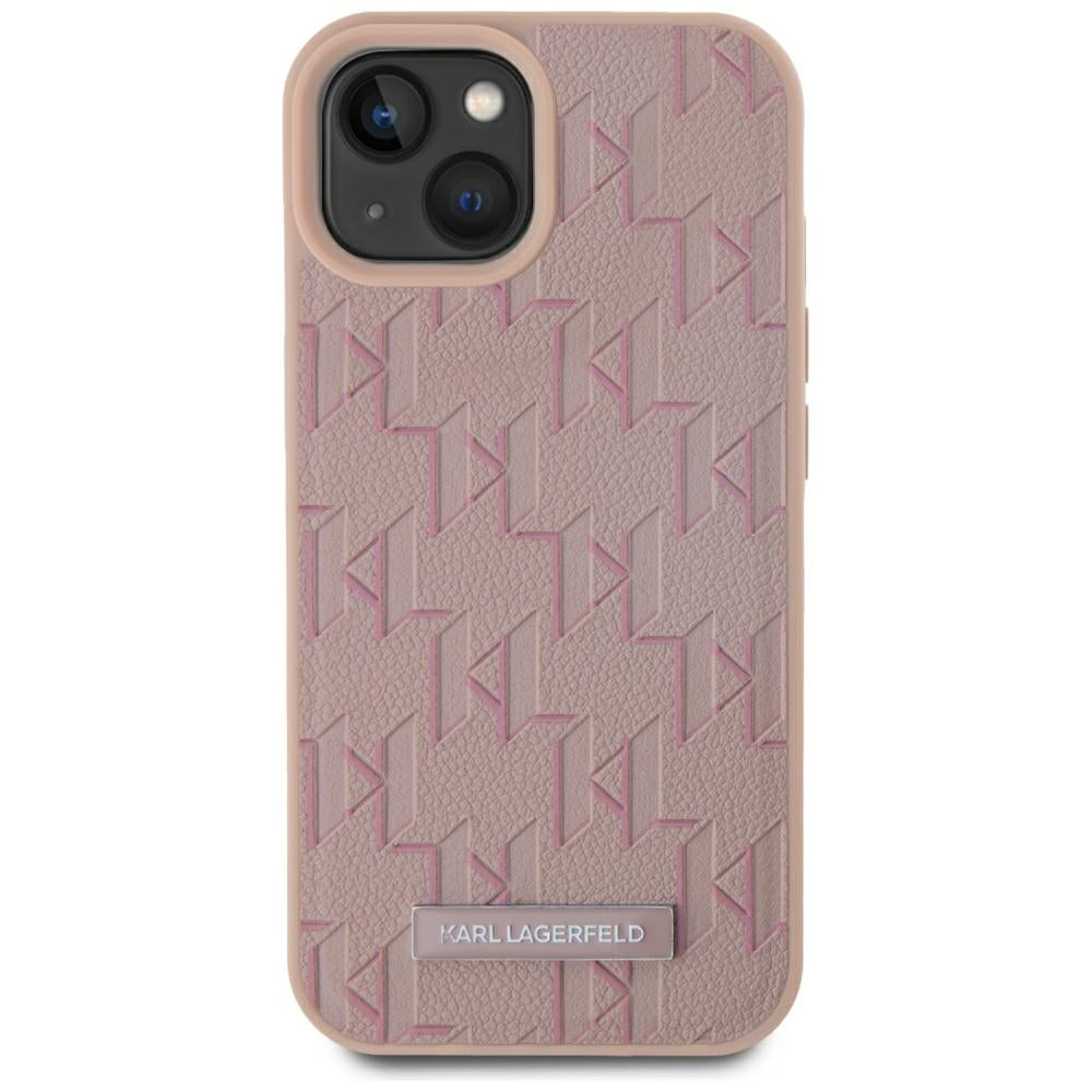 Custodia MagSafe per Apple iPhone 15, Karl Lagerfeld, Hot Stamp, Rosa