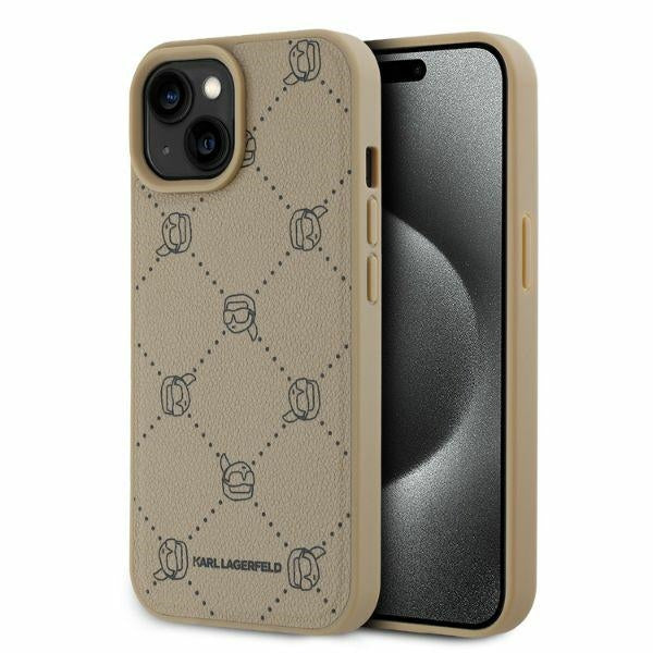Custodia MagSafe per Apple iPhone 15, Karl Lagerfeld, Karl's Head, Beige