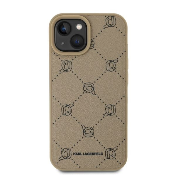 Custodia MagSafe per Apple iPhone 15, Karl Lagerfeld, Karl's Head, Beige