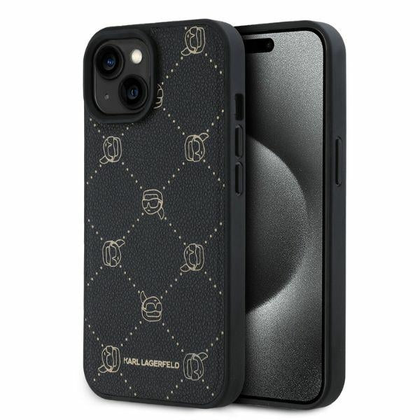Custodia MagSafe per Apple iPhone 15, Karl Lagerfeld, Karl's Head, Nera