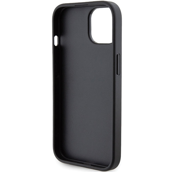 Custodia MagSafe per Apple iPhone 15 Plus / 14 Plus, Karl Lagerfeld, Saffiano Gripstand Karl & Choupette, Nera