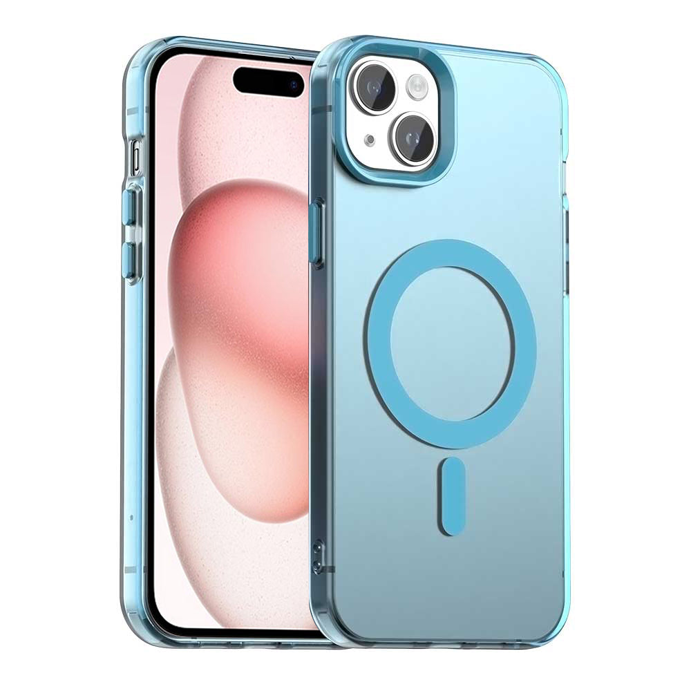 Custodia MagSafe per Apple iPhone 15 Plus, Techsuit, CandyCase, Blu
