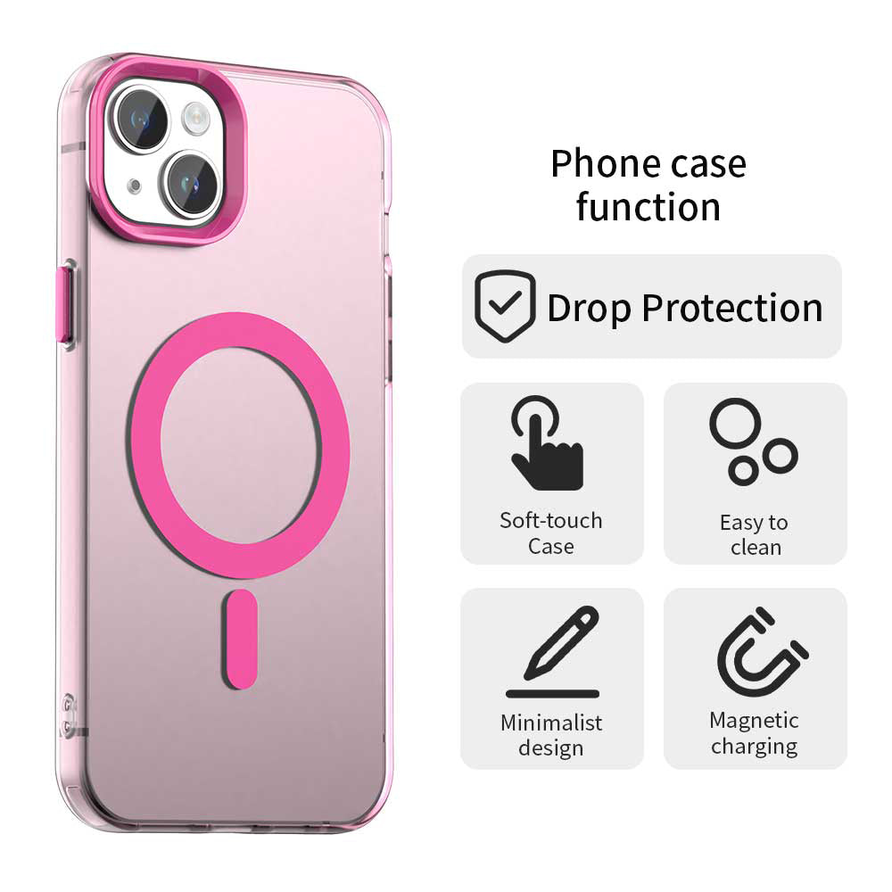 Custodia MagSafe per Apple iPhone 15 Plus, Techsuit, CandyCase, Rosa