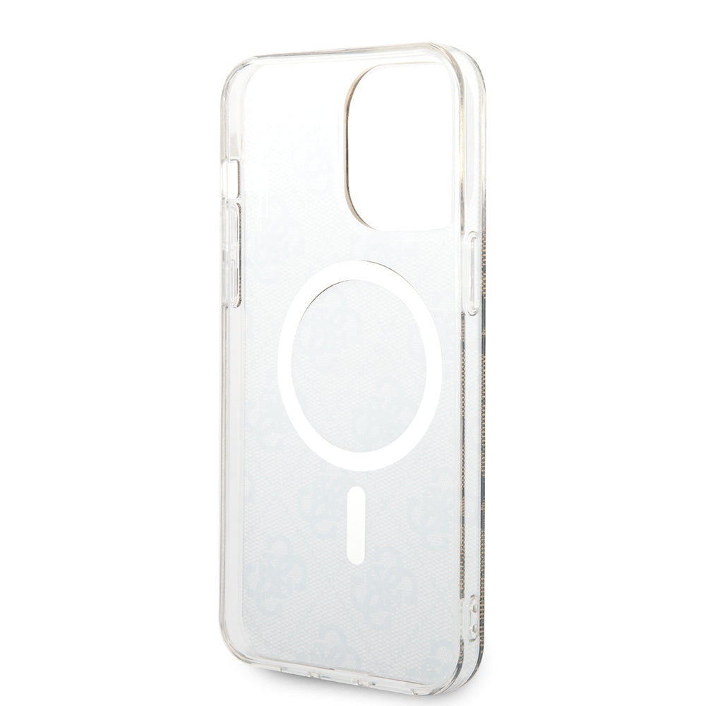 Custodia MagSafe per Apple iPhone 15 Pro, Guess, 4G IML, Marrone