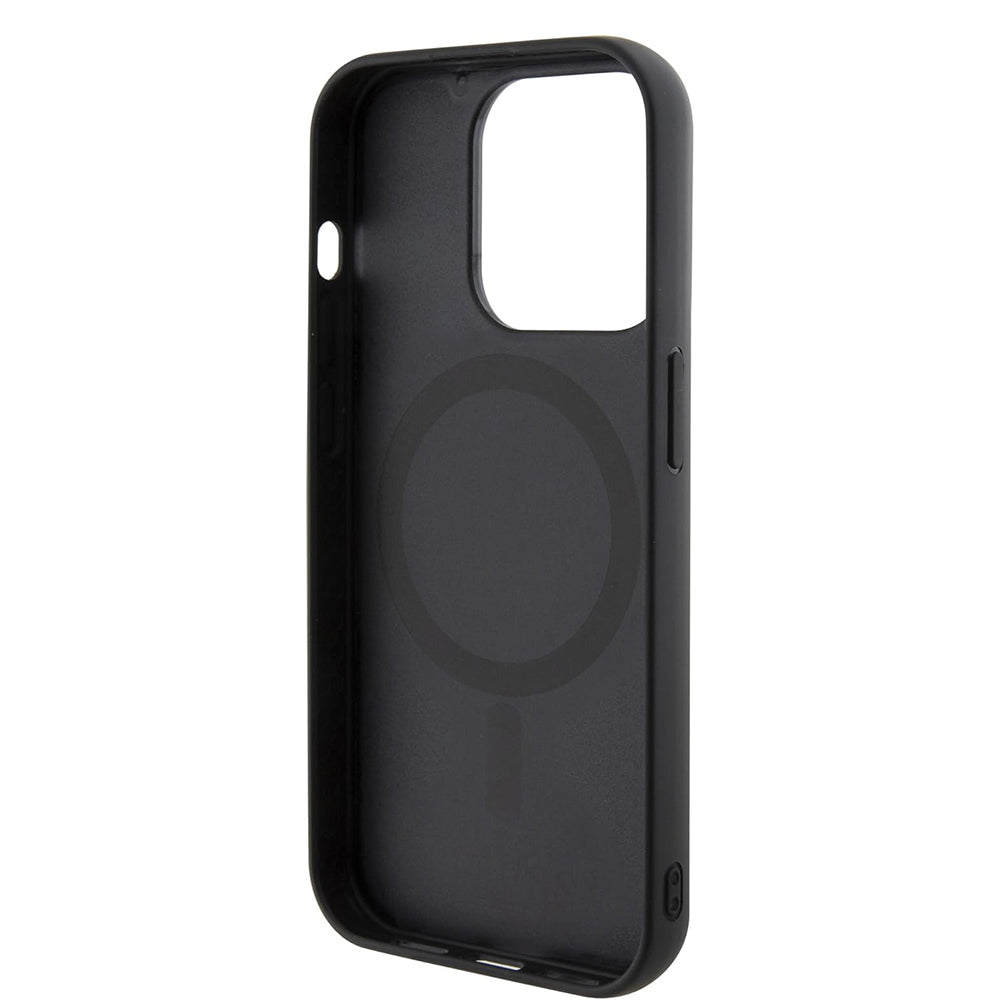 Custodia MagSafe per Apple iPhone 15 Pro, Guess, GCube Stripes, Nera