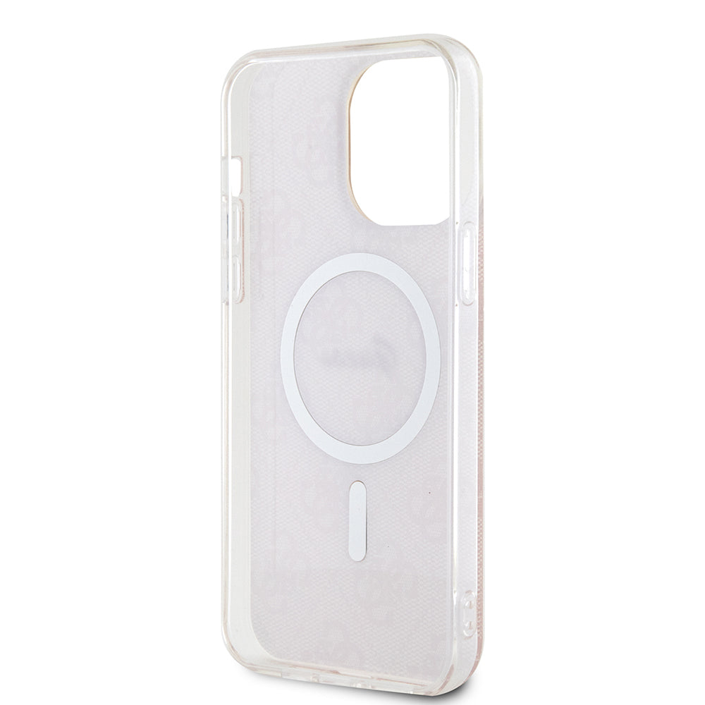 Custodia MagSafe per Apple iPhone 15 Pro, Guess, IML 4G, Rosa