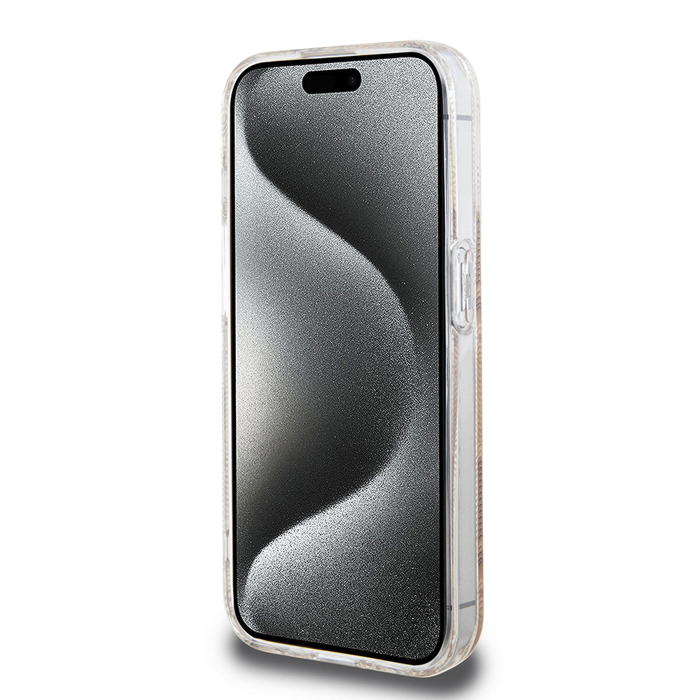 Custodia MagSafe per Apple iPhone 15 Pro, Guess, IML Gcube, Marrone