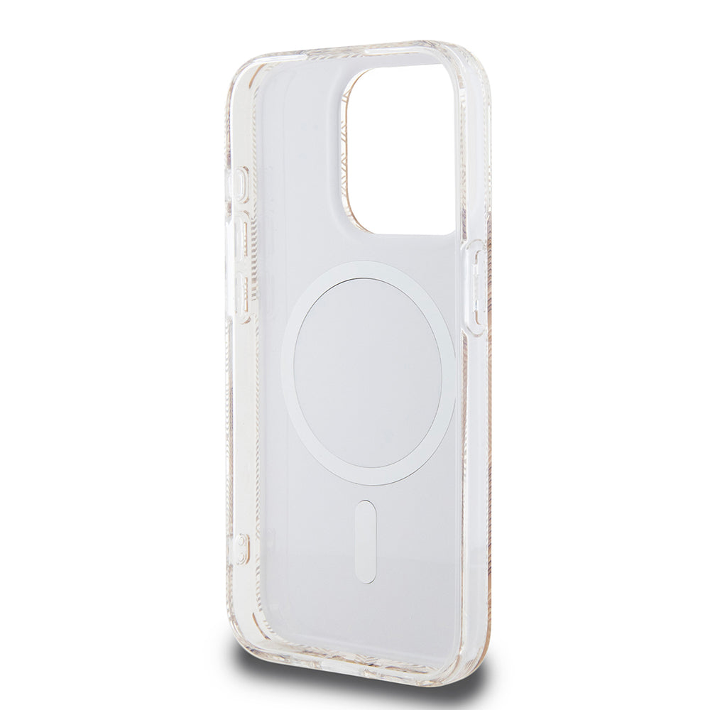 Custodia MagSafe per Apple iPhone 15 Pro, Guess, IML Gcube, Marrone