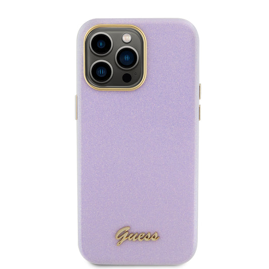 Custodia MagSafe per Apple iPhone 15 Pro Max, Guess, Glitter Full Wrapped, Viola GUHCP15XPGMCSL
