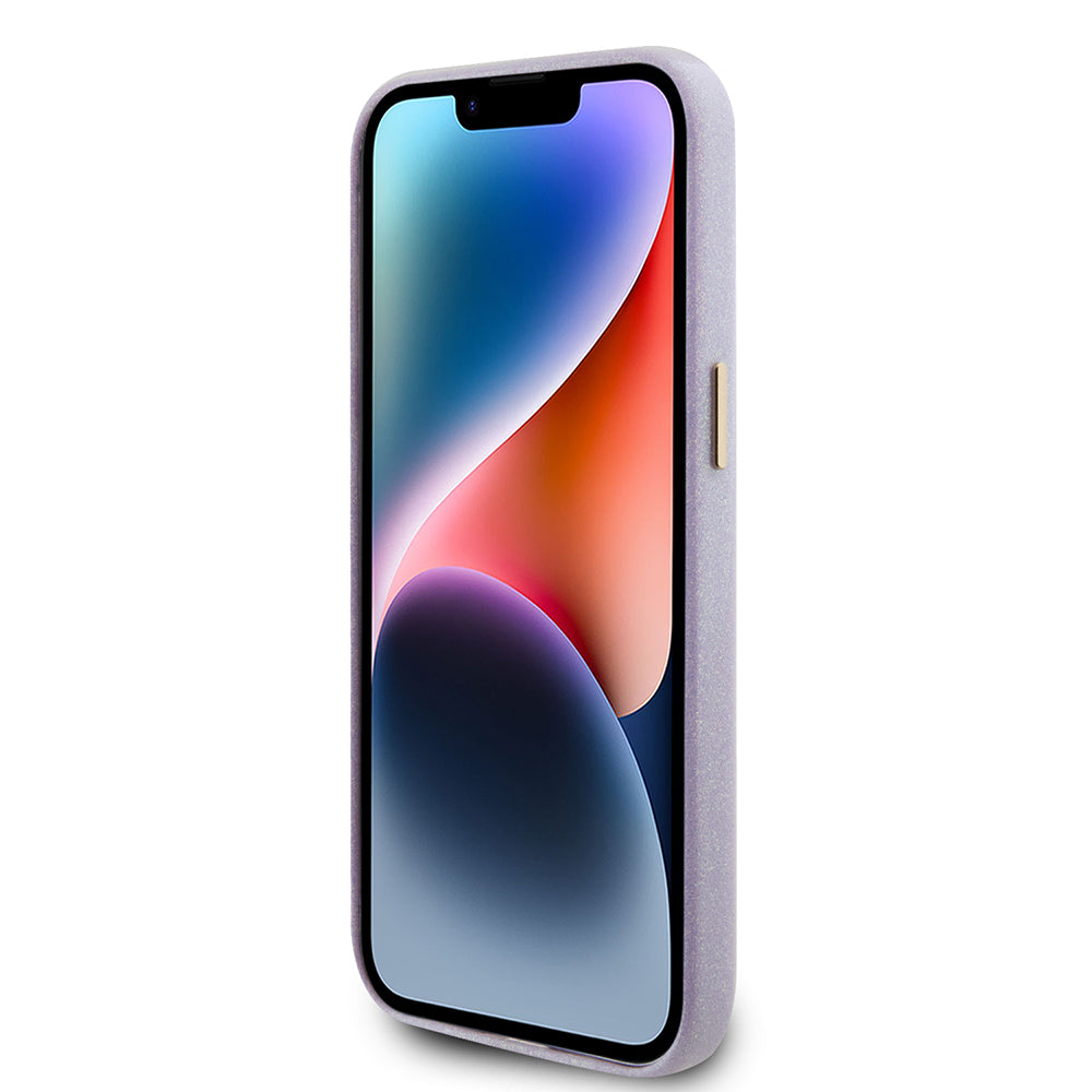 Custodia MagSafe per Apple iPhone 15 Pro Max, Guess, Glitter Full Wrapped, Viola GUHCP15XPGMCSL