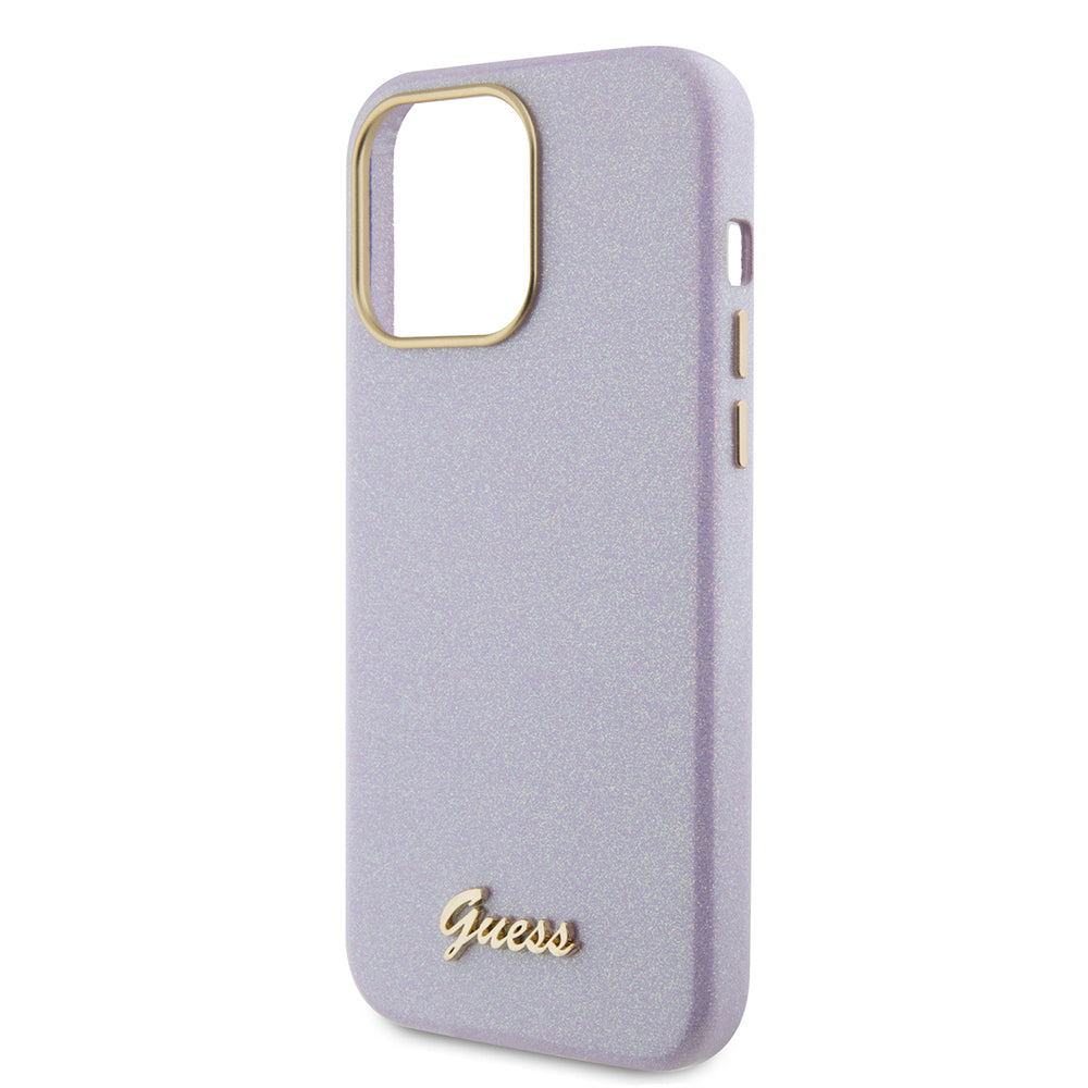 Custodia MagSafe per Apple iPhone 15 Pro Max, Guess, Glitter Full Wrapped, Viola GUHCP15XPGMCSL