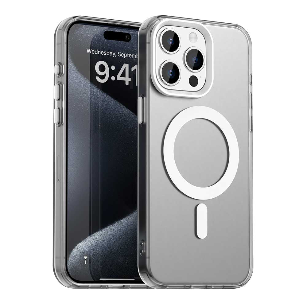Custodia MagSafe per Apple iPhone 15 Pro Max, Techsuit, CandyCase, Bianca