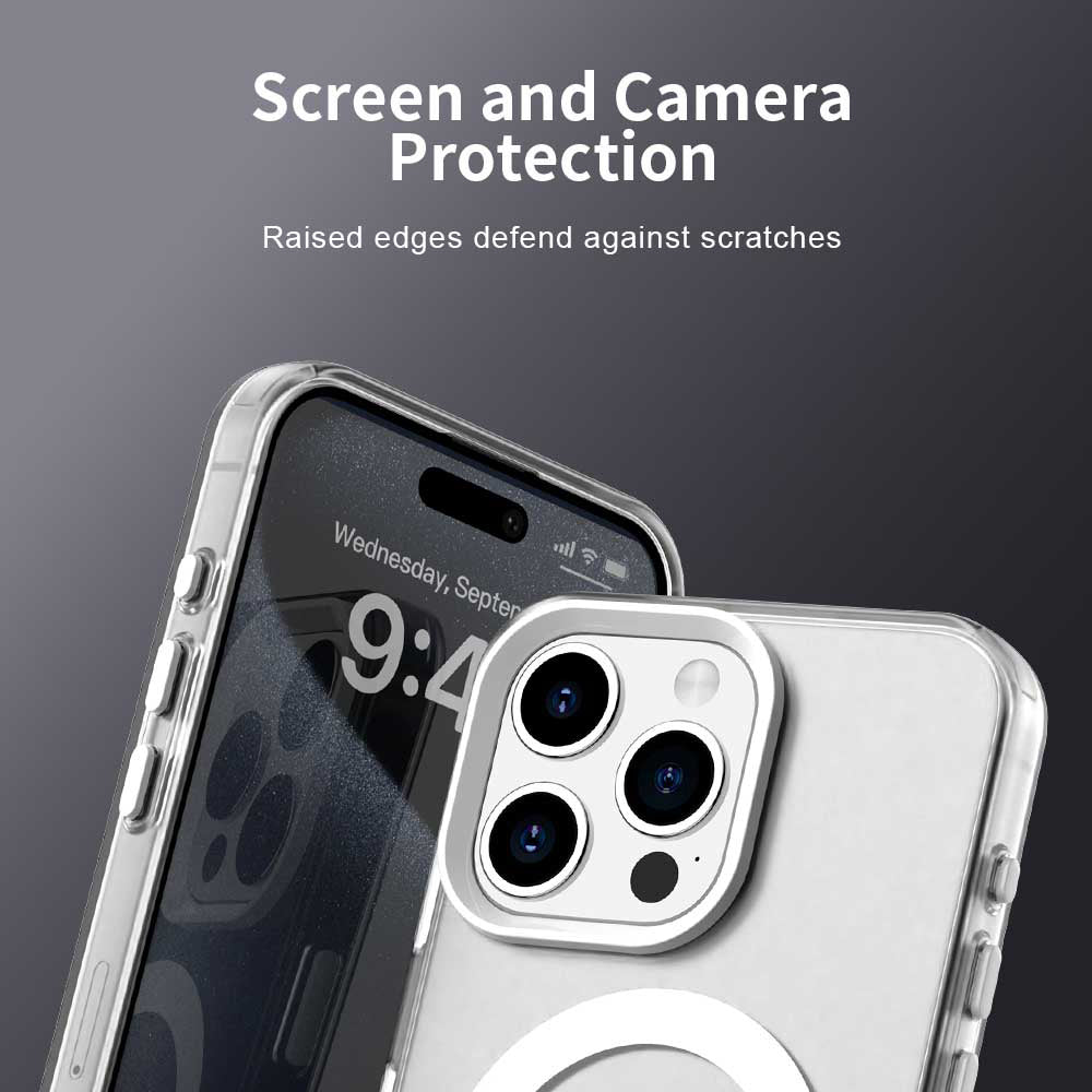 Custodia MagSafe per Apple iPhone 15 Pro Max, Techsuit, CandyCase, Bianca