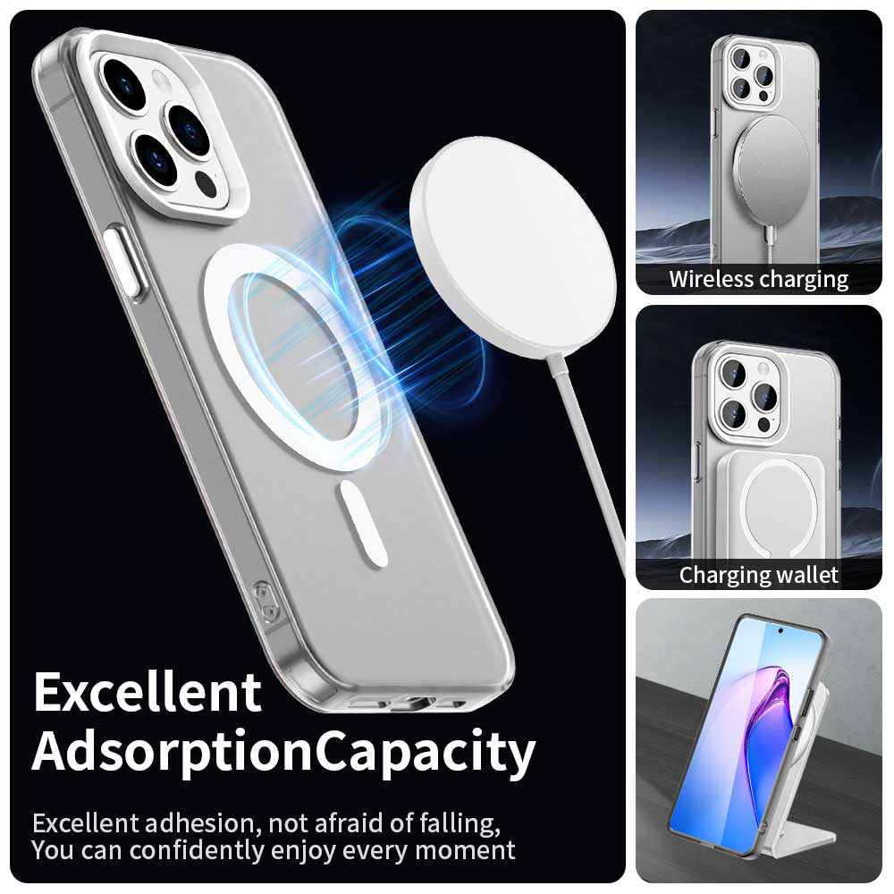 Custodia MagSafe per Apple iPhone 15 Pro Max, Techsuit, CandyCase, Bianca