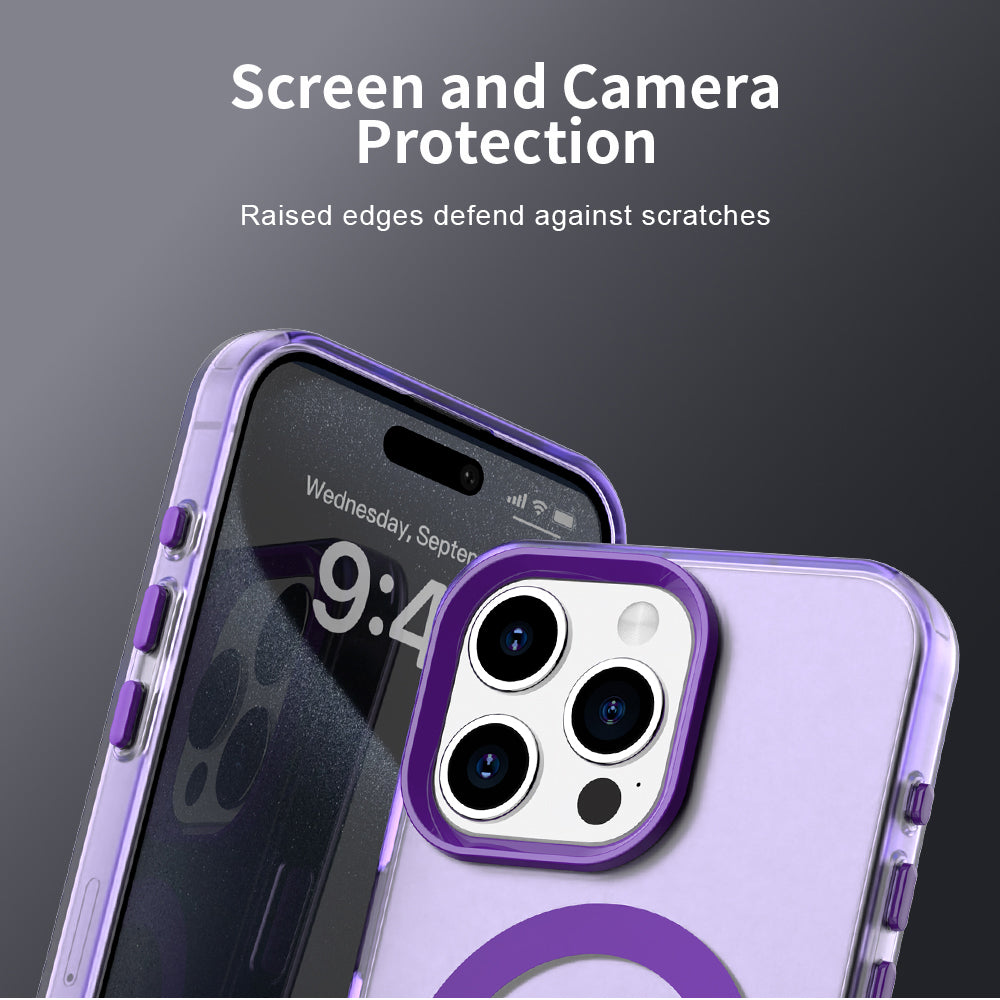 Custodia MagSafe per Apple iPhone 15 Pro Max, Techsuit, CandyCase, Viola