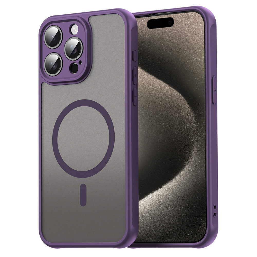 Custodia MagSafe per Apple iPhone 15 Pro Max, Techsuit, HaloFrost II, Viola