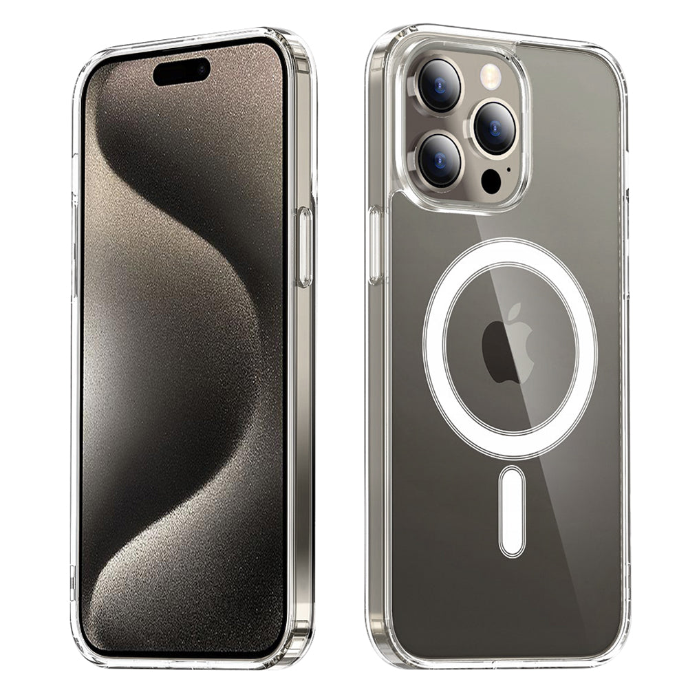 Custodia MagSafe per Apple iPhone 15 Pro Max, Techsuit, Pro, Trasparente