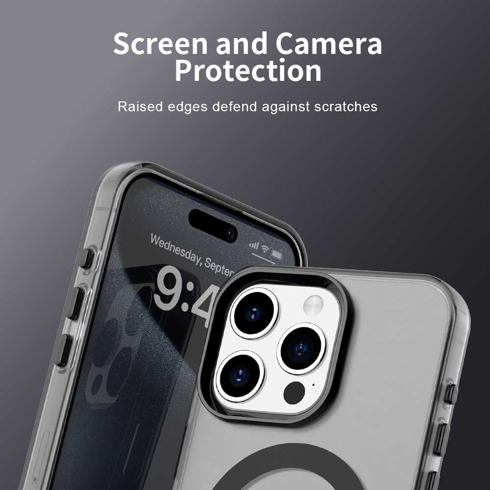 Custodia MagSafe per Apple iPhone 15 Pro, Techsuit, CandyCase, Nera