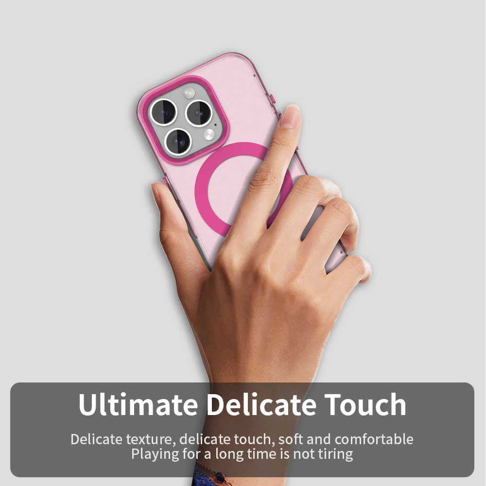 Custodia MagSafe per Apple iPhone 15 Pro, Techsuit, CandyCase, Rosa