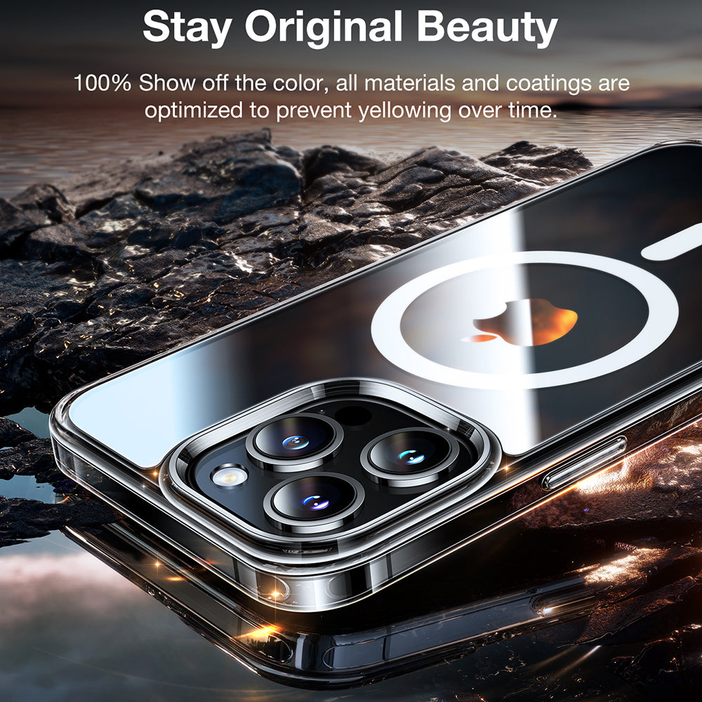 Custodia MagSafe per Apple iPhone 15 Pro, Torras, Diamond, Trasparente