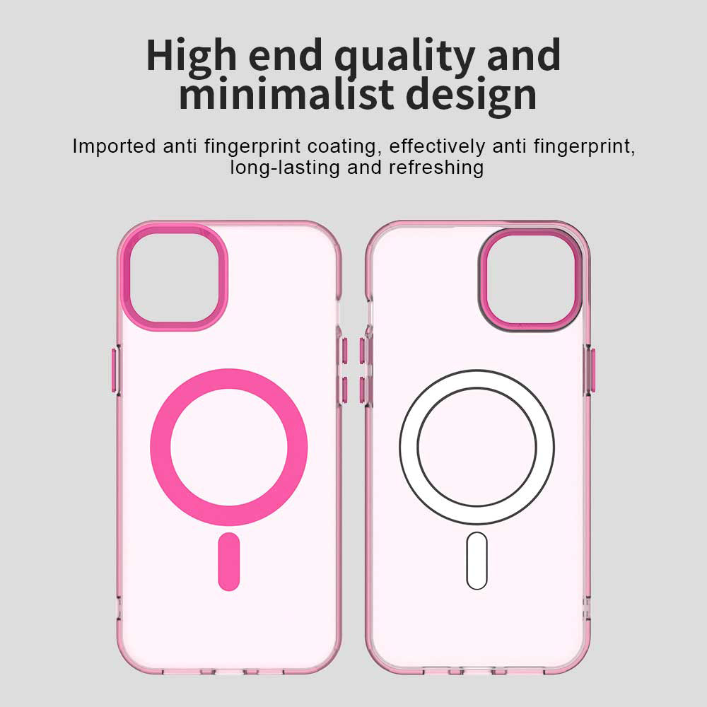 Custodia MagSafe per Apple iPhone 15, Techsuit, CandyCase, Rosa
