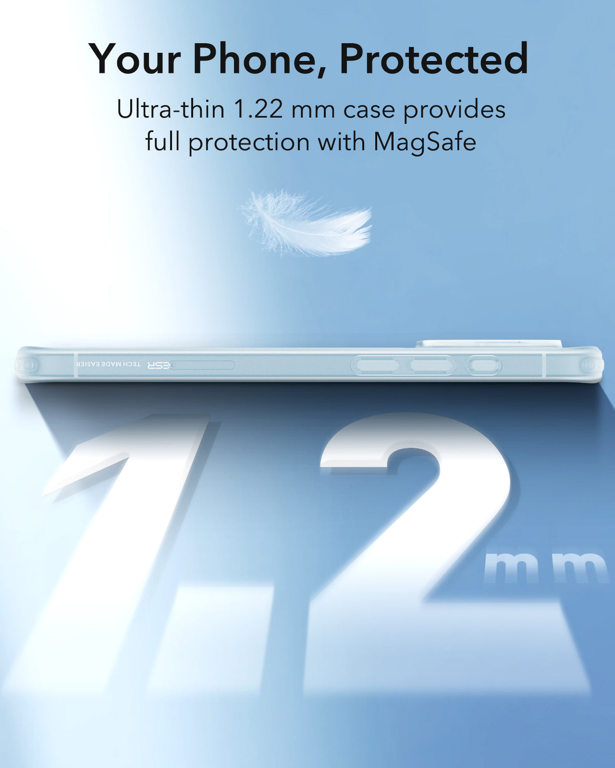 Custodia MagSafe per Apple iPhone 16, ESR, Zero, Blu Satinato