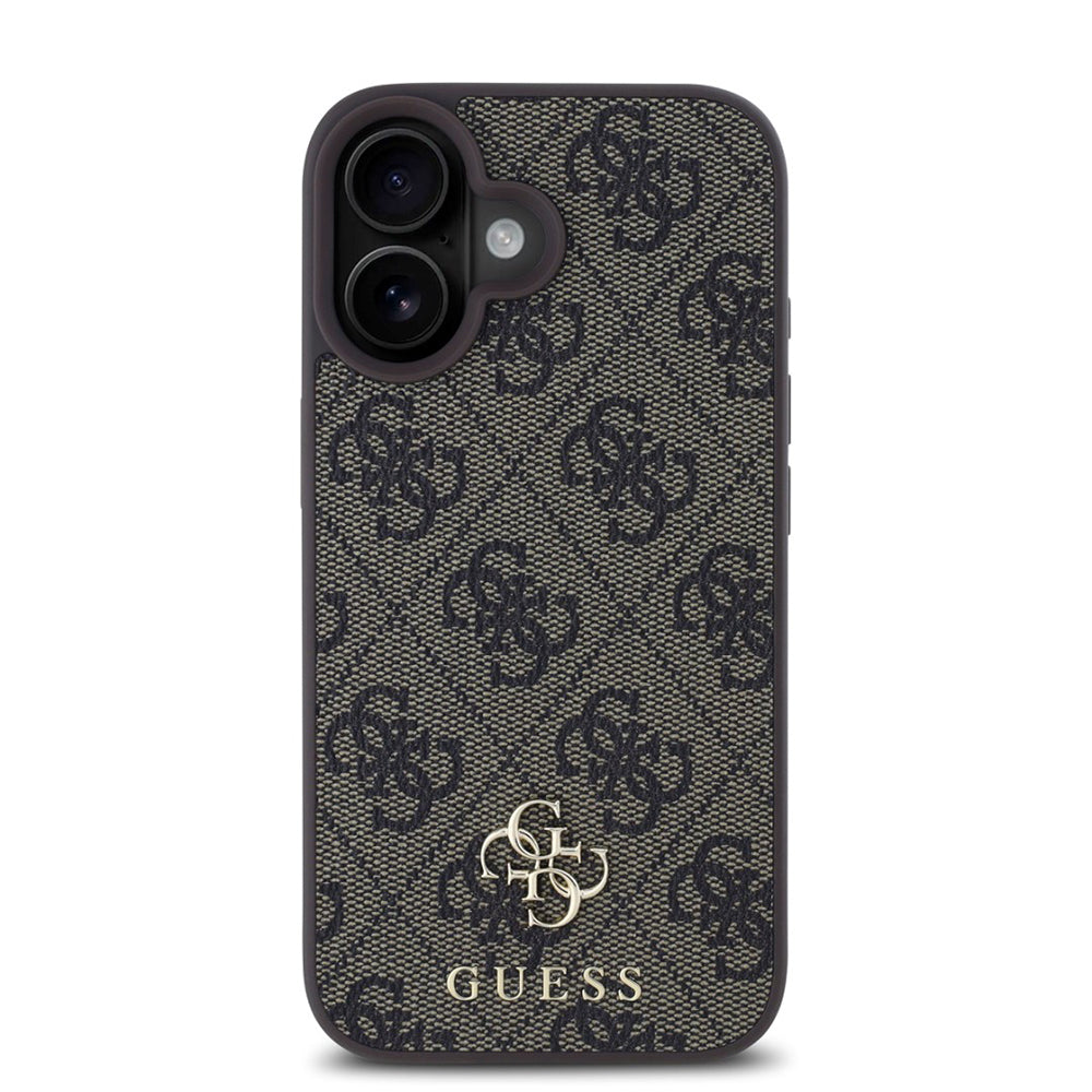 Custodia MagSafe per Apple iPhone 16, Guess, 4G Classic, Marrone