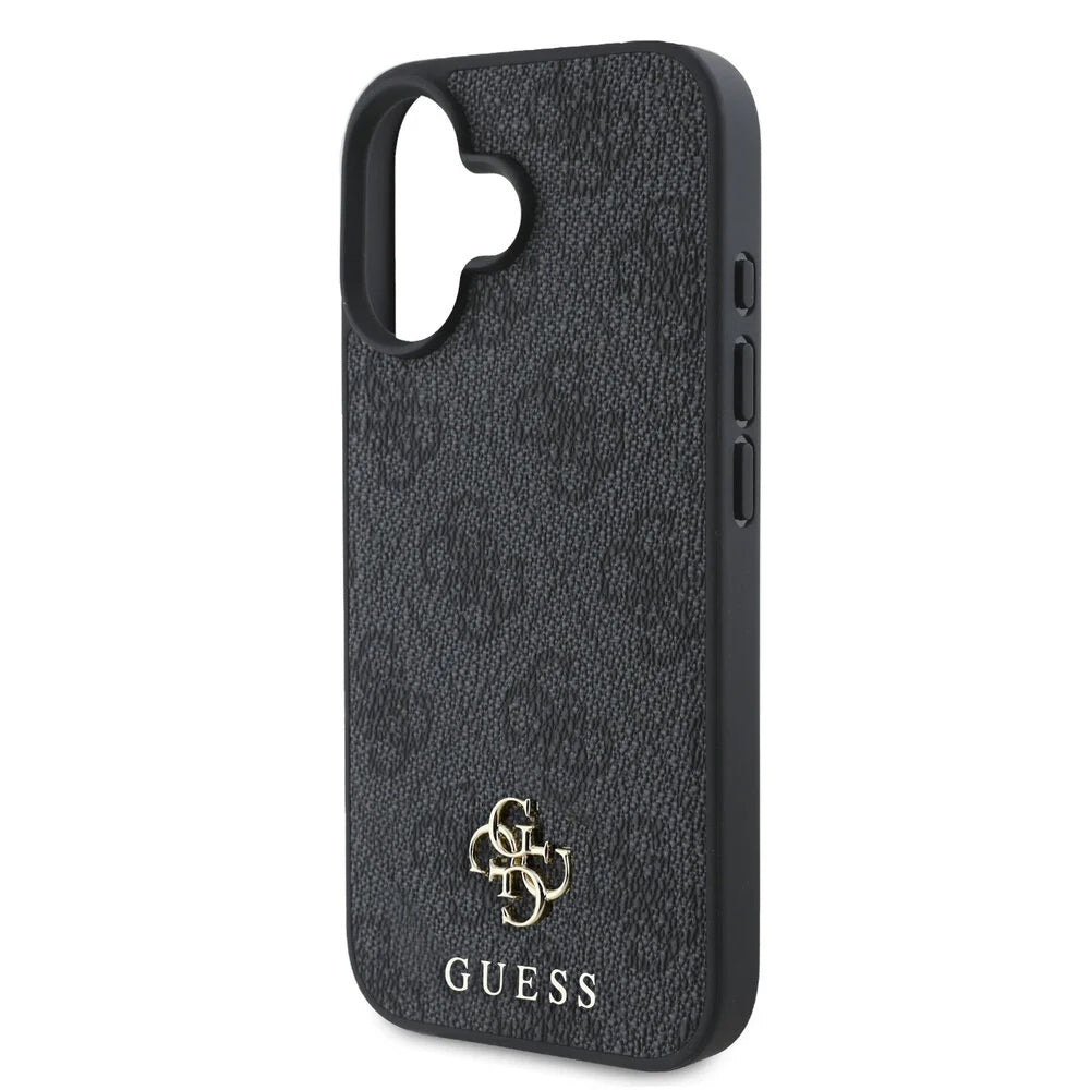 Custodia MagSafe per Apple iPhone 16, Guess, 4G Classic, Nera