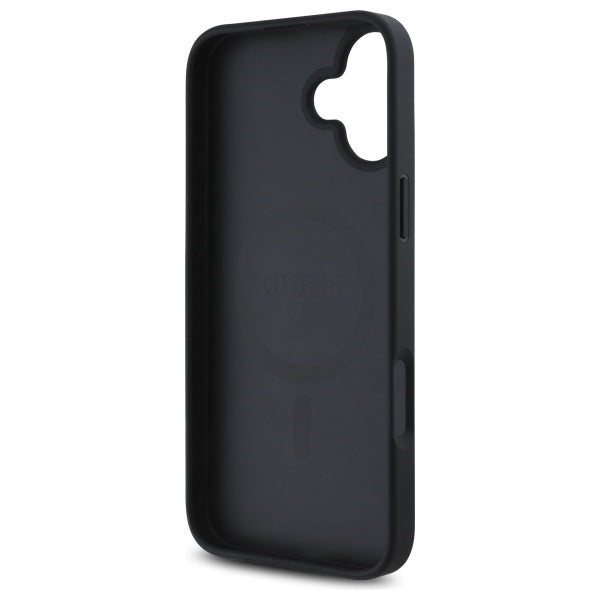Custodia MagSafe per Apple iPhone 16, Guess, 4G Flowers Print, Nera