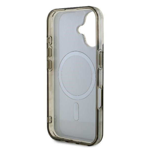 Custodia MagSafe per Apple iPhone 16, Guess, IML 4G Background, Marrone
