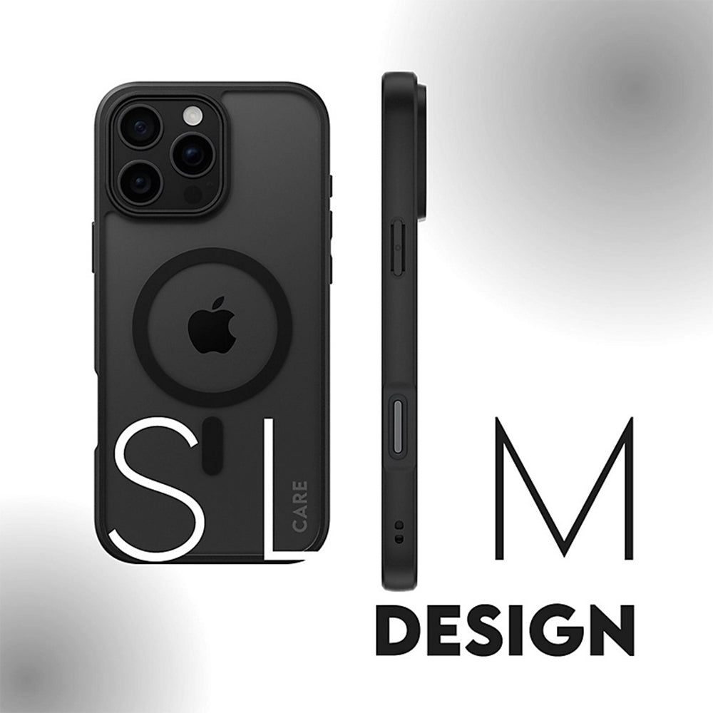 Custodia MagSafe per Apple iPhone 16, PanzerGlass, Frame, Trasparente Nera
