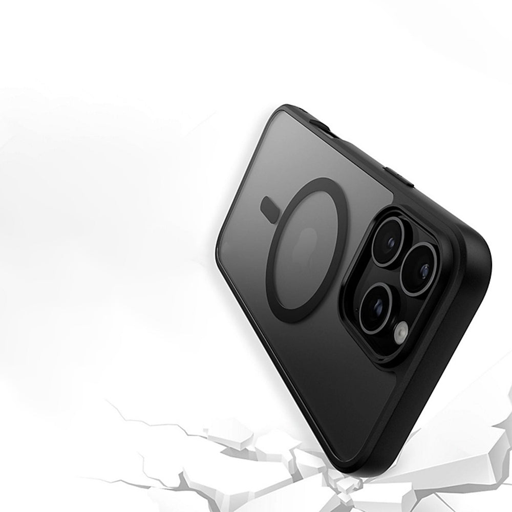 Custodia MagSafe per Apple iPhone 16, PanzerGlass, Frame, Trasparente Nera