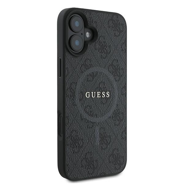 Custodia MagSafe per Apple iPhone 16 Plus, Guess, 4G Ring Classic Logo, Nera