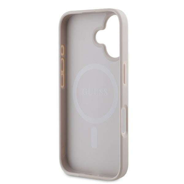 Custodia MagSafe per Apple iPhone 16 Plus, Guess, 4G Ring Classic Logo, Rosa