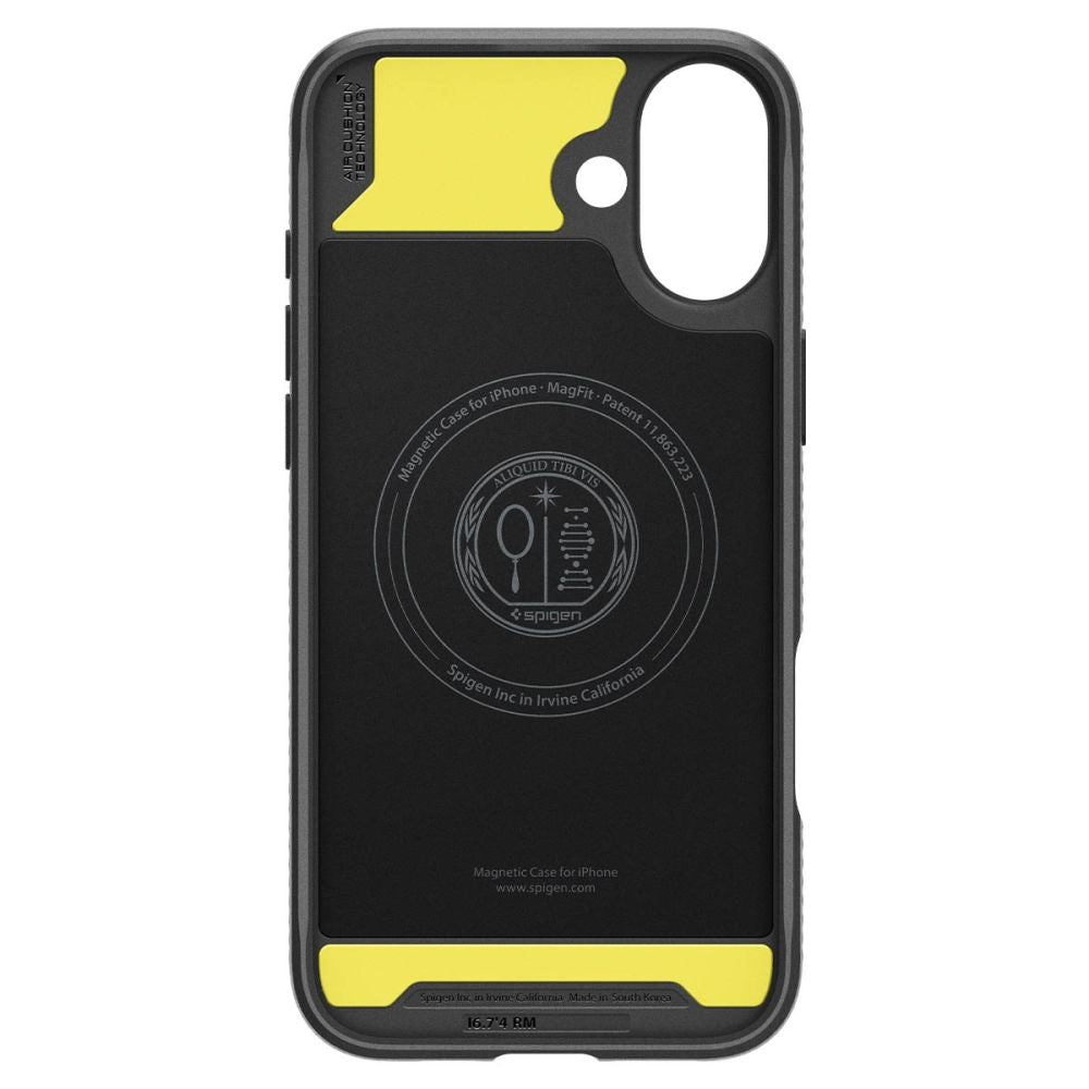 Custodia MagSafe per Apple iPhone 16 Plus, Spigen, Rugged Armor, Nera Opaca