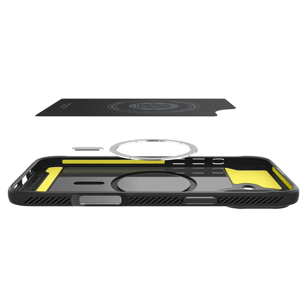 Custodia MagSafe per Apple iPhone 16 Plus, Spigen, Rugged Armor, Nera Opaca