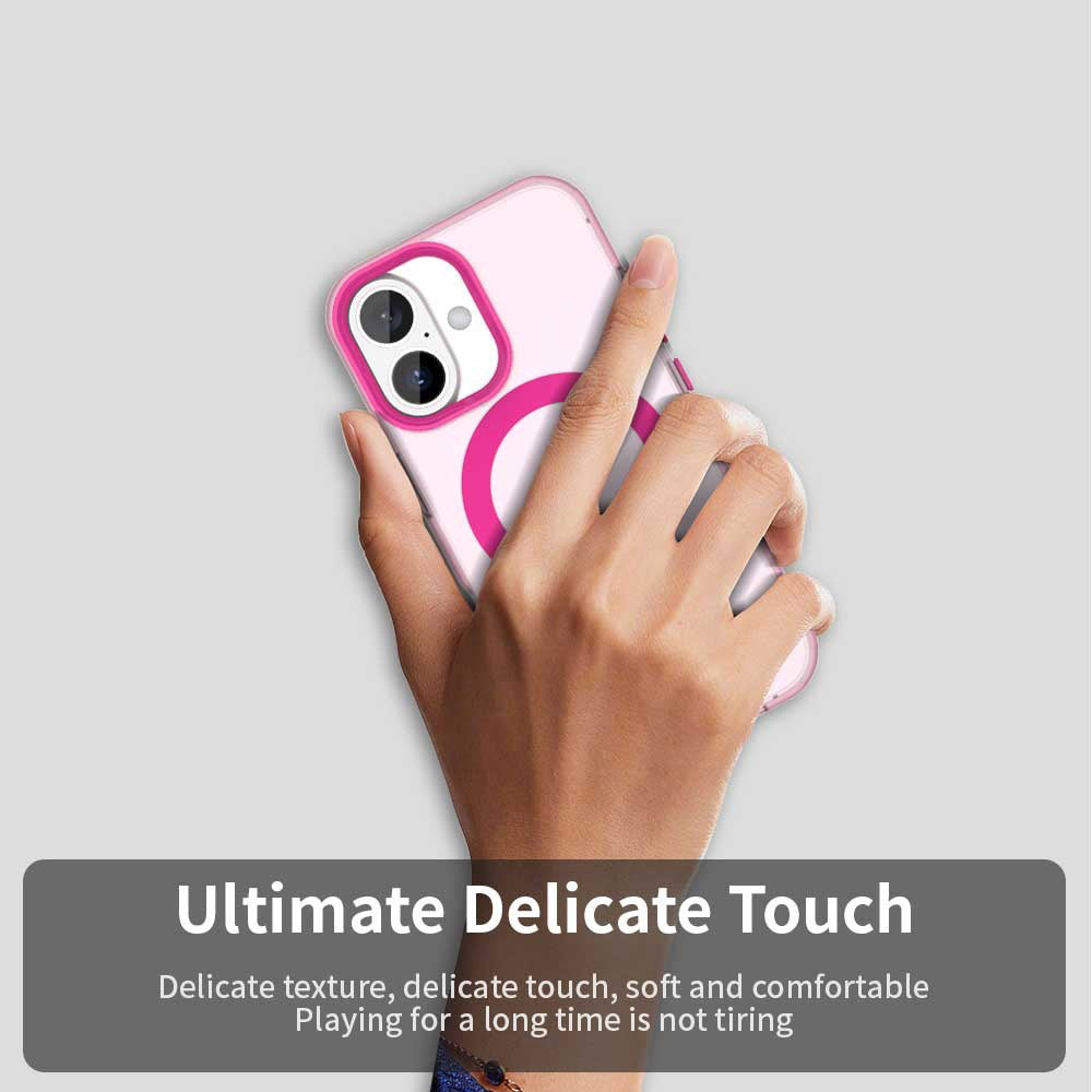 Custodia MagSafe per Apple iPhone 16 Plus, Techsuit, CandyCase, rosa