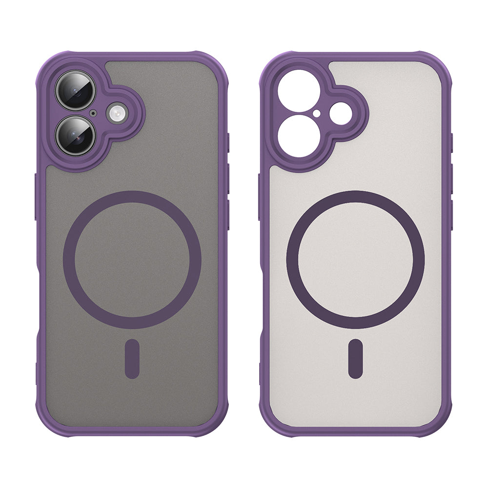 Custodia MagSafe per Apple iPhone 16 Plus, Techsuit, HaloFrost II, Viola