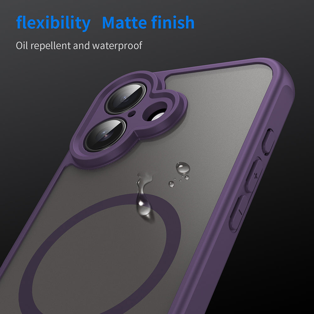 Custodia MagSafe per Apple iPhone 16 Plus, Techsuit, HaloFrost II, Viola