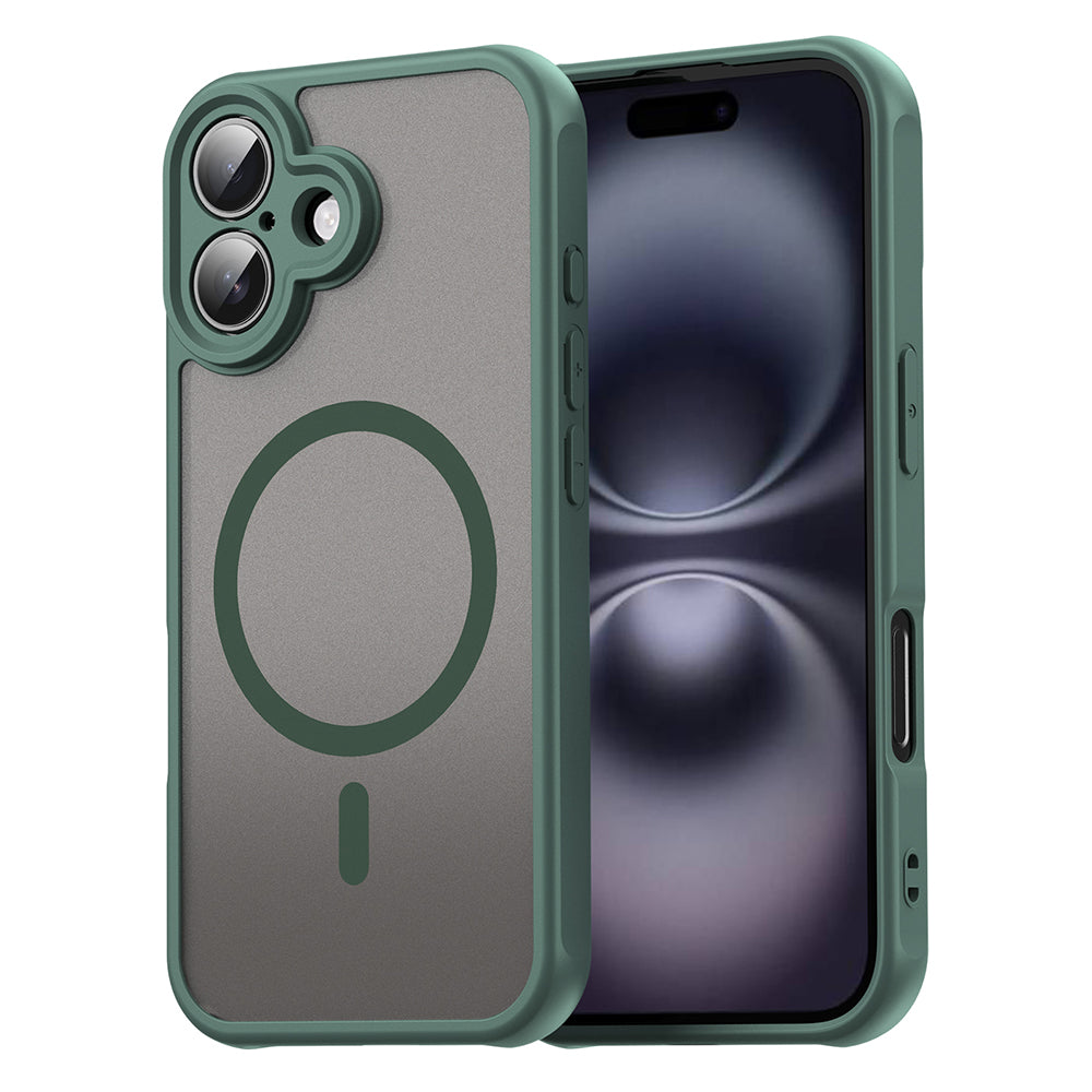 Custodia MagSafe per Apple iPhone 16 Plus, Techsuit, HaloFrost II, Verde