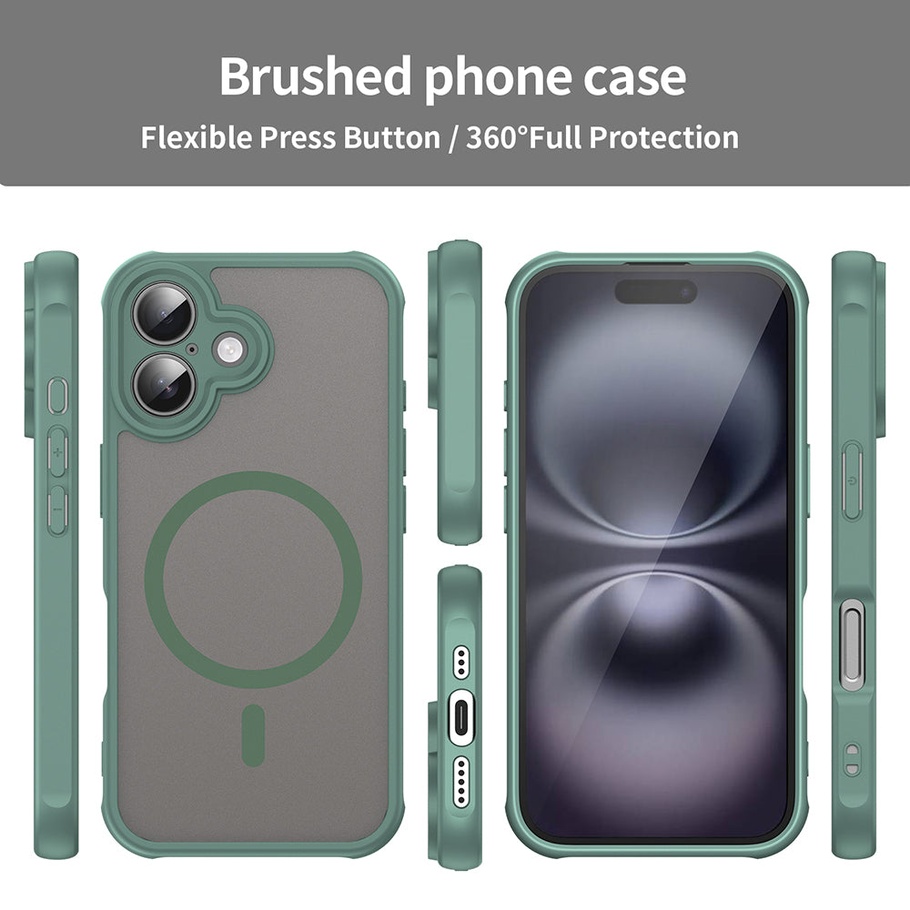 Custodia MagSafe per Apple iPhone 16 Plus, Techsuit, HaloFrost II, Verde