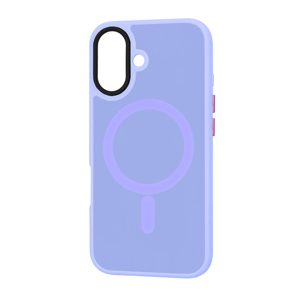 Custodia MagSafe per Apple iPhone 16 Plus, Techsuit, HaloFrost, Viola Chiaro
