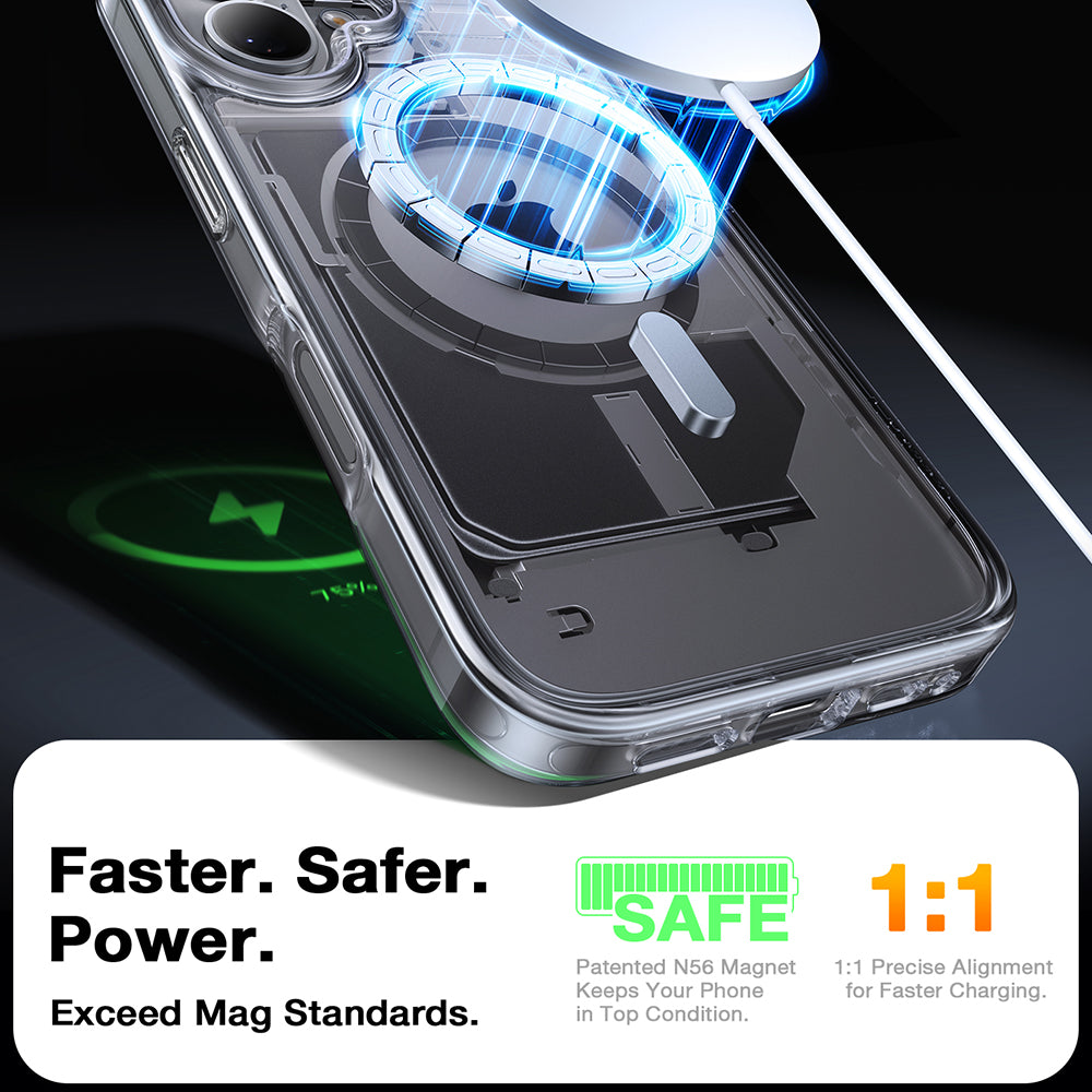 Custodia MagSafe per Apple iPhone 16 Plus, Torras, Diamond, Trasparente